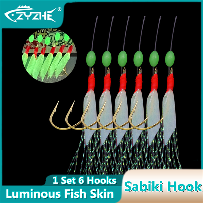 Fishing Hook Assortment - ZYZHE Fishing Sabiki Hook Luminous Fish