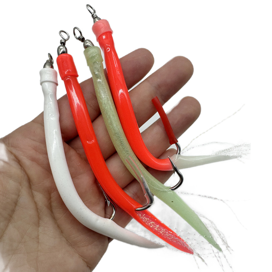 1/5Pcs CodfishFishing Eel Tube - Fishing Hook Offset avaliação e preço