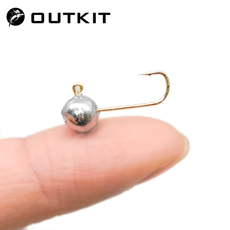 OUTKIT 10pcs Mini Jig Head Hoo - Fishing Hook Barbless avaliação e preço