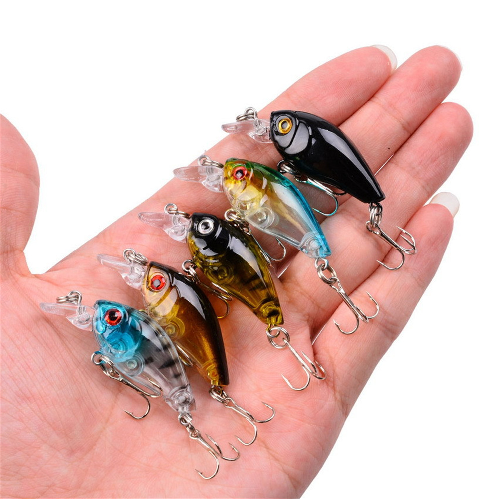 1Pcs 3.5g 4.5cm Top water Mini - Fishing Hook Treble avaliação e preço