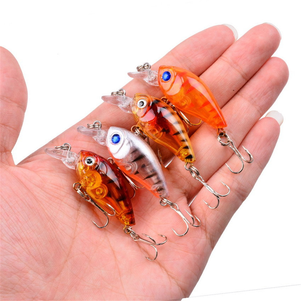 1Pcs 3.5g 4.5cm Top water Mini - Fishing Hook Treble avaliação e preço