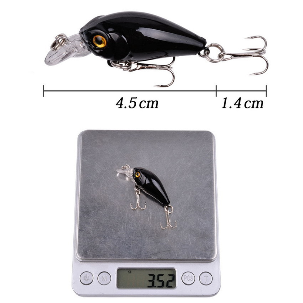 1Pcs 3.5g 4.5cm Top water Mini - Fishing Hook Treble avaliação e preço