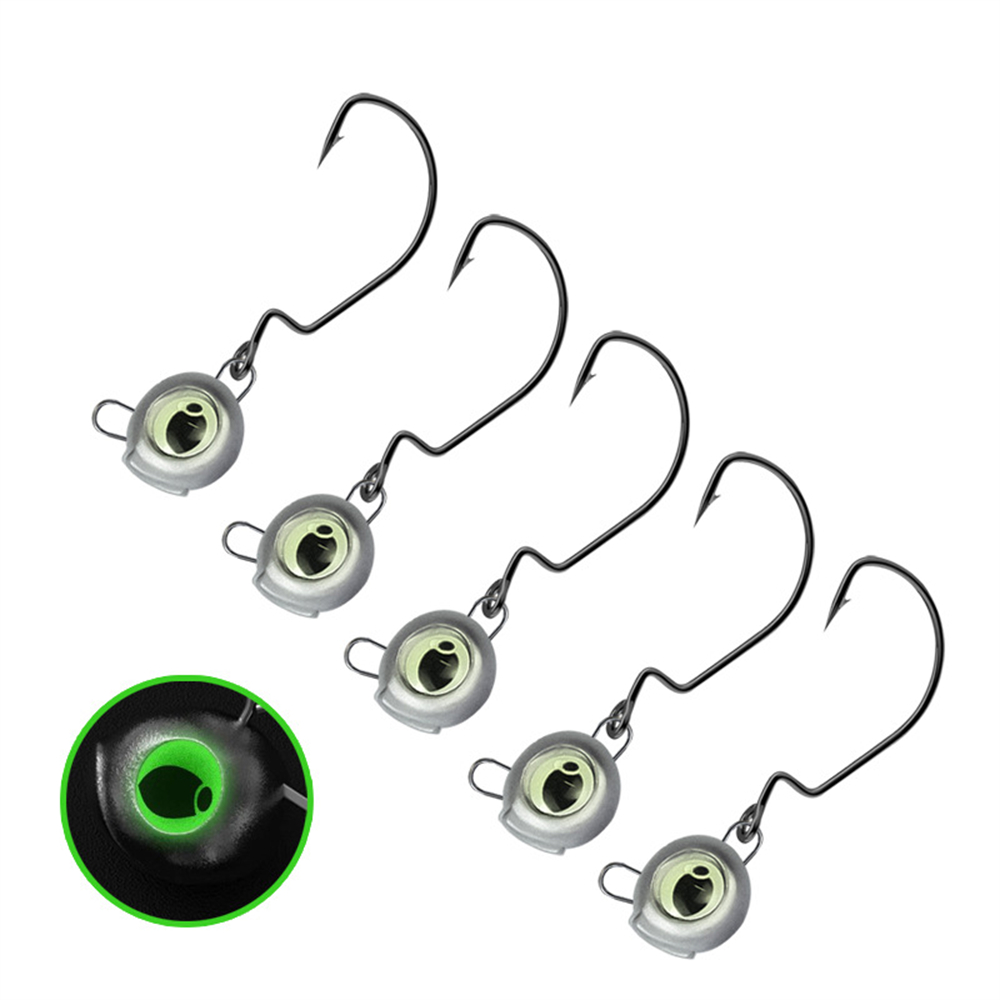 10pcs Weedless Jig Heads with  - Fishing Hook Weedless avaliação e preço