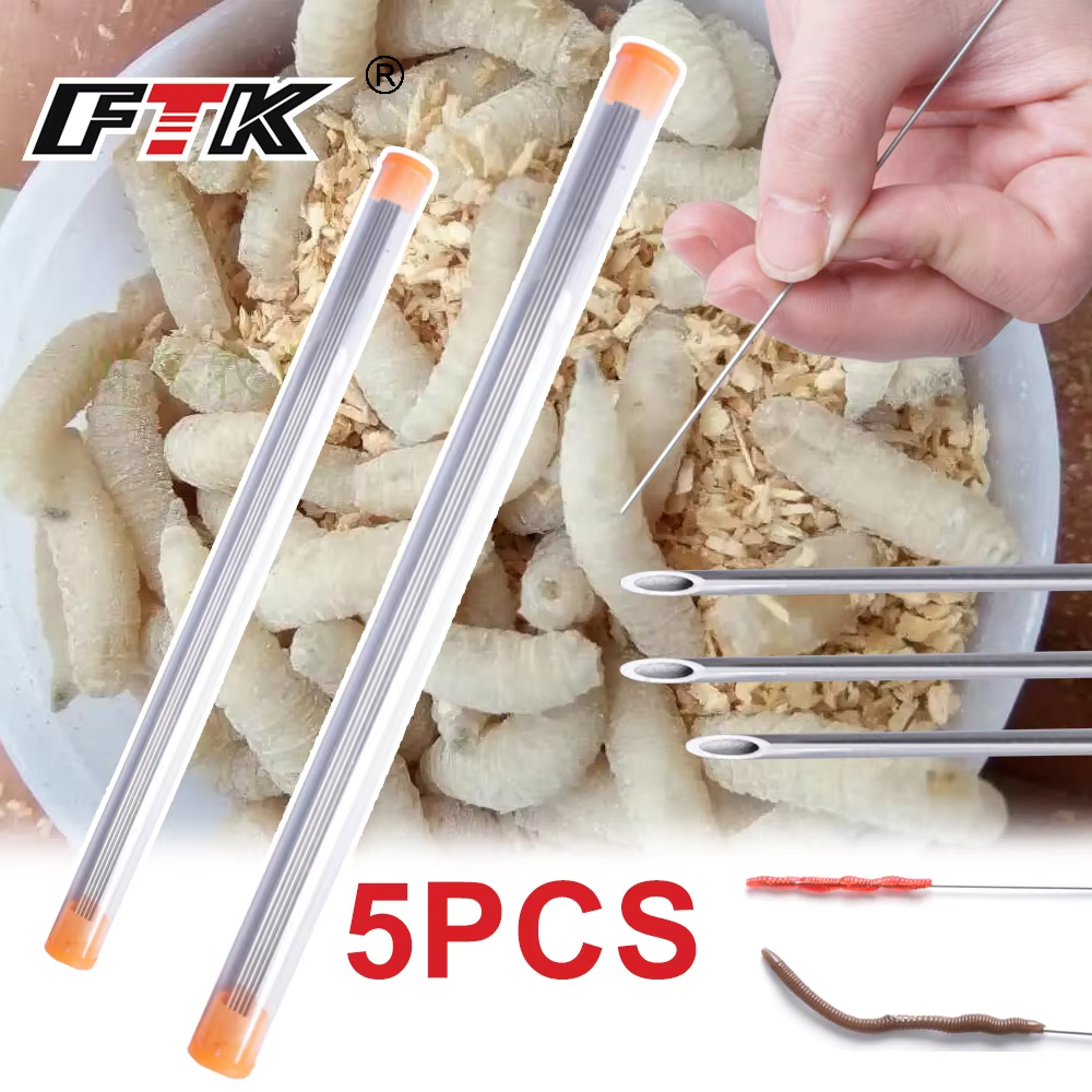 Earthworm Hooking Needle Stain - Fishing Hook Stainless Steel avaliação e preço