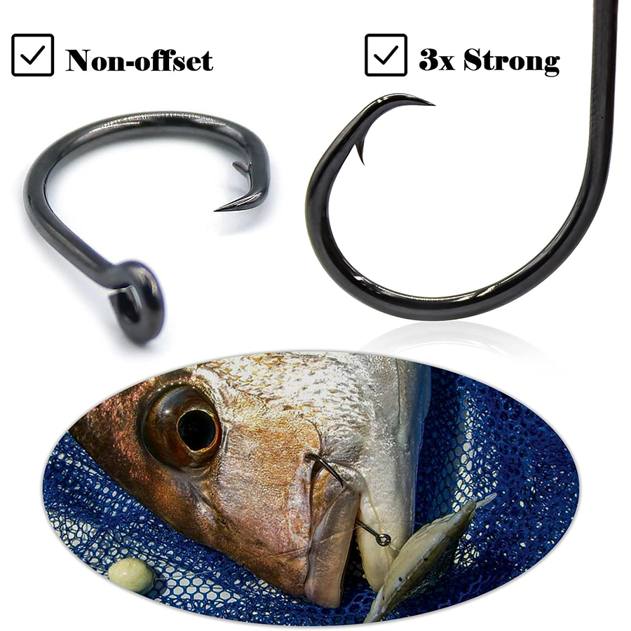 Circle Hooks 3X Strong Saltwat - Fishing Hook Assortment avaliação e preço