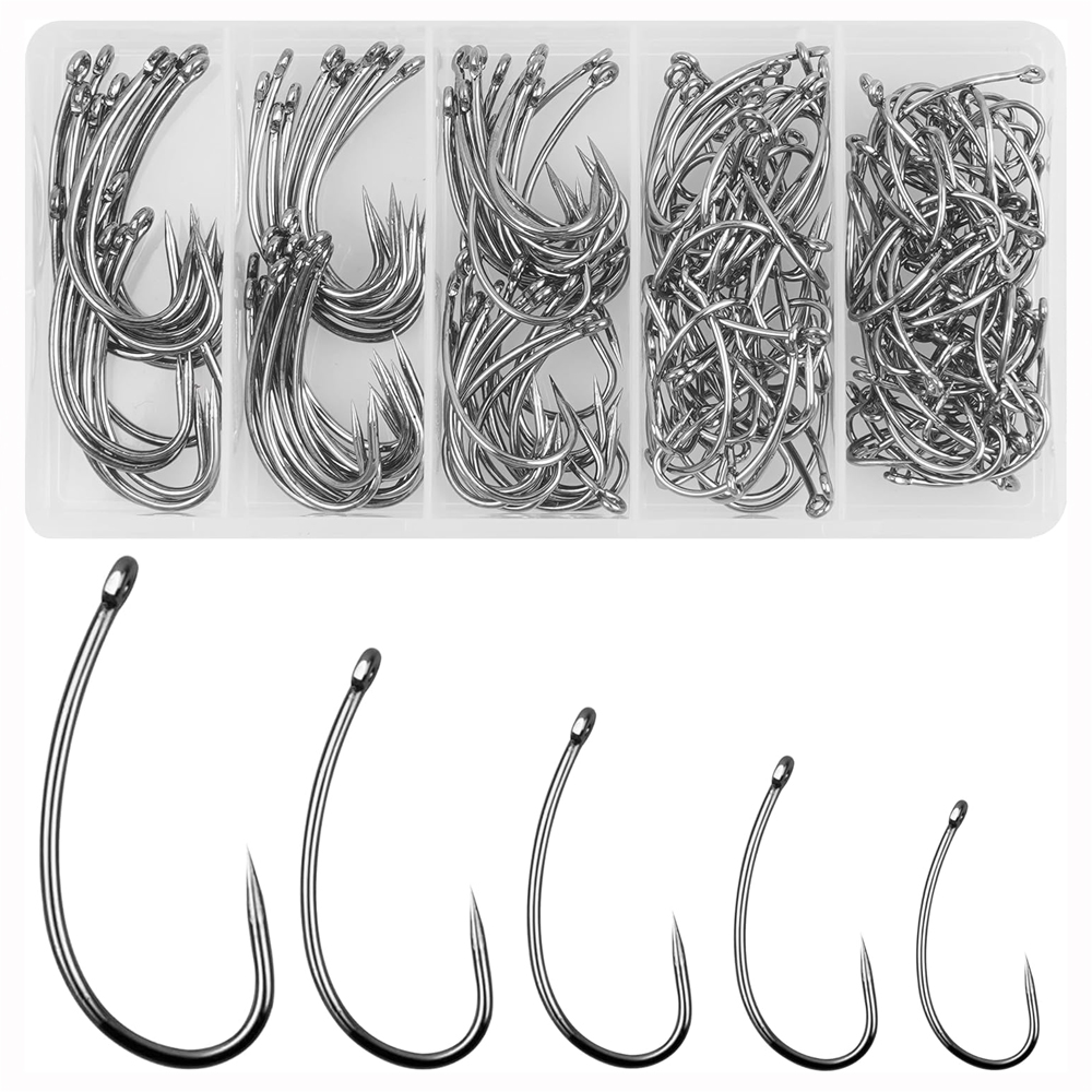 180PCS Barbless Fishing Hooks  - Fishing Hook Circle avaliação e preço