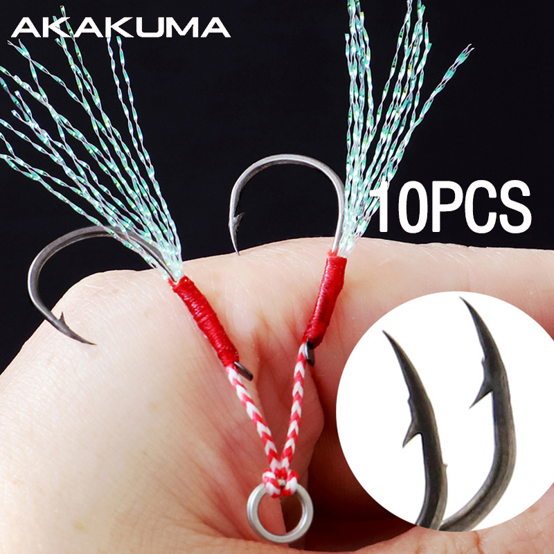 10Pcs Fishing Hooks Single Hoo - Fishing Hook Assortment avaliação e preço