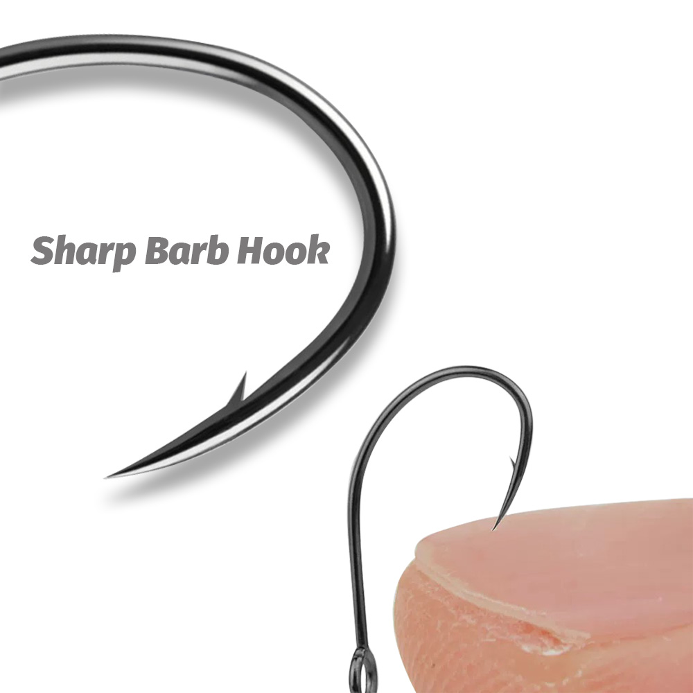 20PCS Big Ring Single Hooks 2# - Fishing Hook Circle avaliação e preço