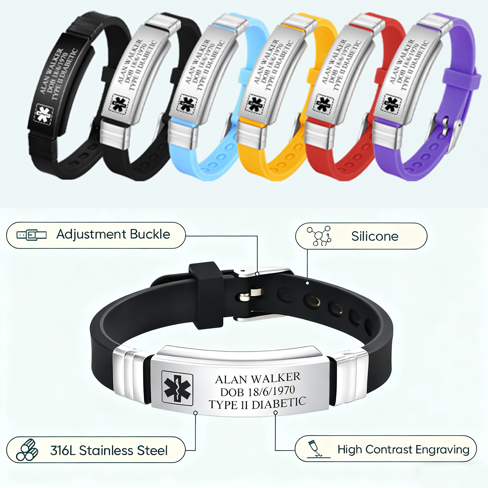 Custom Soft Silicone Bracelets - Fishing Hook avaliação e preço