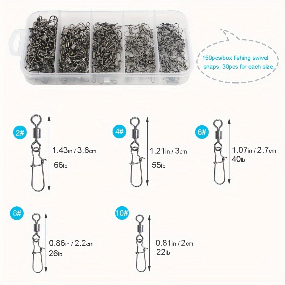 95/210 PCS Set Fishing Connect - Fishing Hook Stainless Steel avaliação e preço