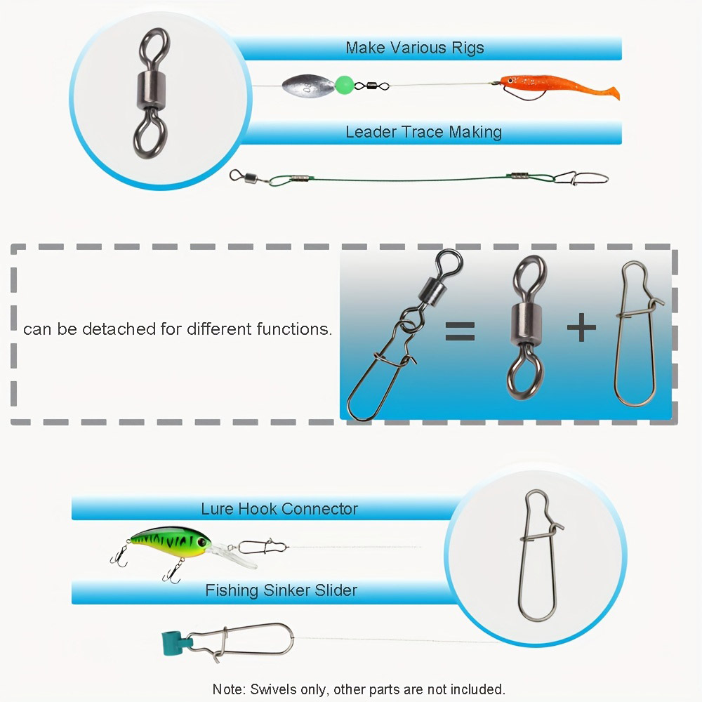 95/210 PCS Set Fishing Connect - Fishing Hook Stainless Steel avaliação e preço