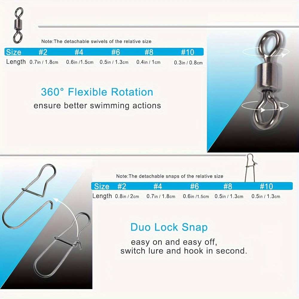 95/210 PCS Set Fishing Connect - Fishing Hook Stainless Steel avaliação e preço