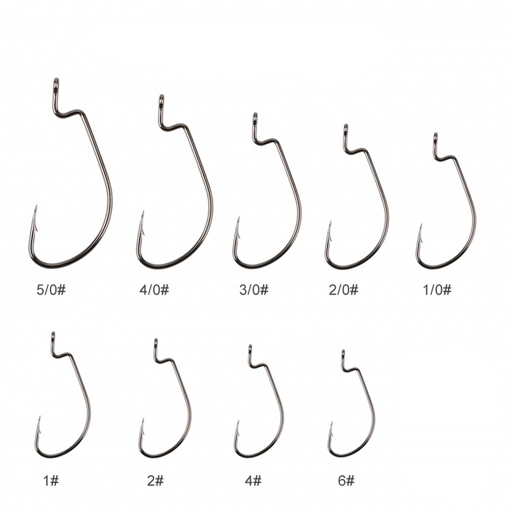 20pcs/lot Wide gap Texas fishi - Fishing Hook Offset avaliação e preço