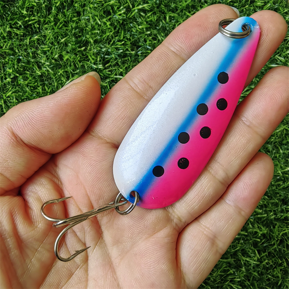 1PCS Spinner Spoon Lure 27G 19 - Fishing Hook Treble avaliação e preço