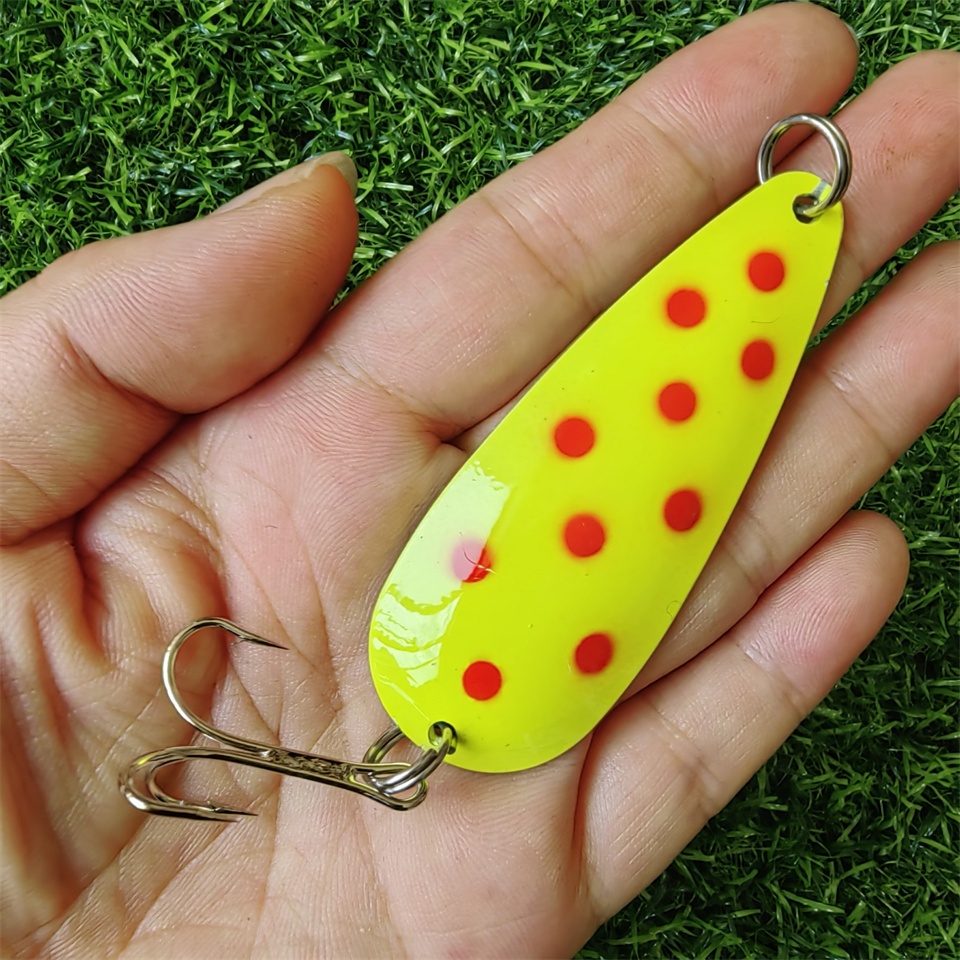 1PCS Spinner Spoon Lure 27G 19 - Fishing Hook Treble avaliação e preço