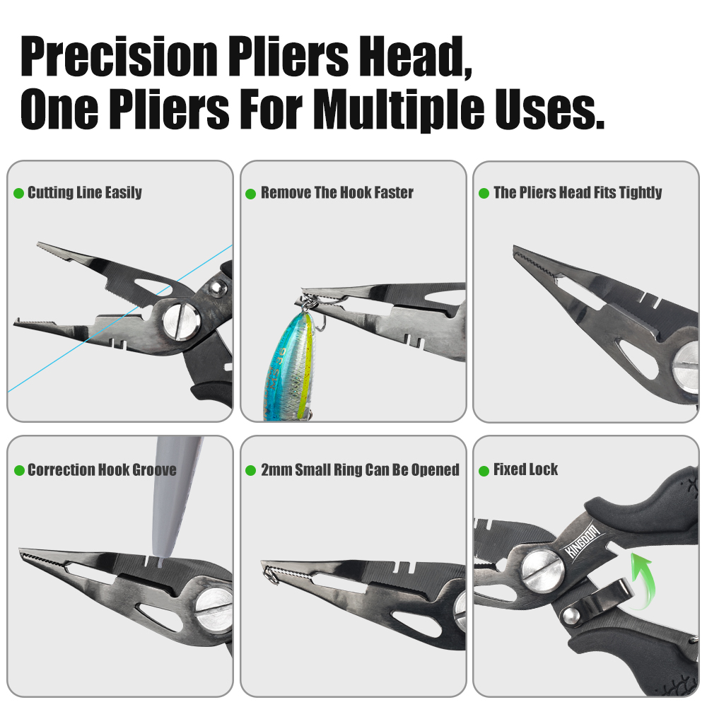 Kingdom Fishing Pliers Multifu - Fishing Hook Stainless Steel avaliação e preço