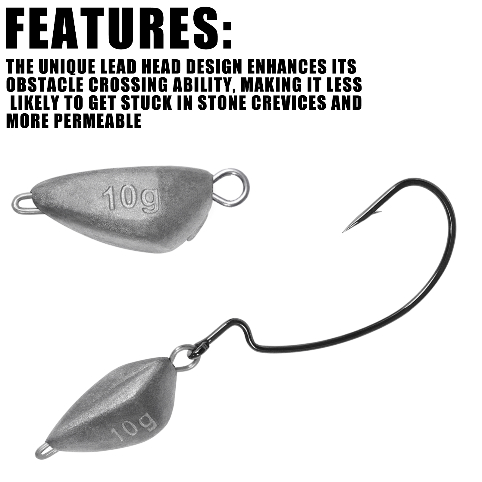 SAMOLLA 5pcs Jig Head Fishing  - Fishing Hook Jig avaliação e preço