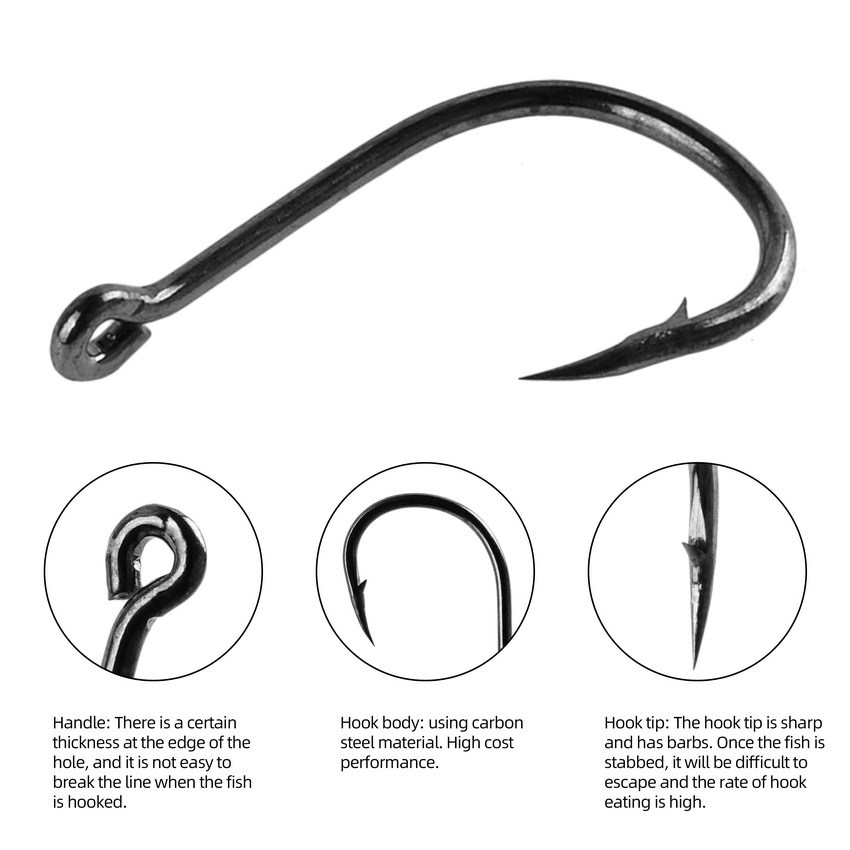 100/500pcs Fishing Hooks Set C - Fishing Hook Circle avaliação e preço