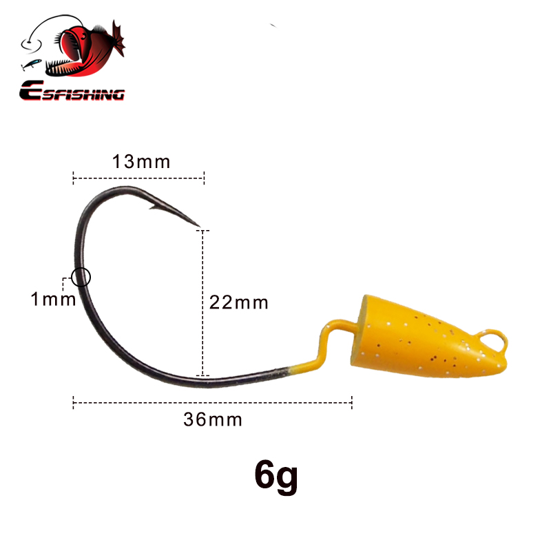 ESFISHING Offset Hook High Str - Fishing Hook Offset avaliação e preço