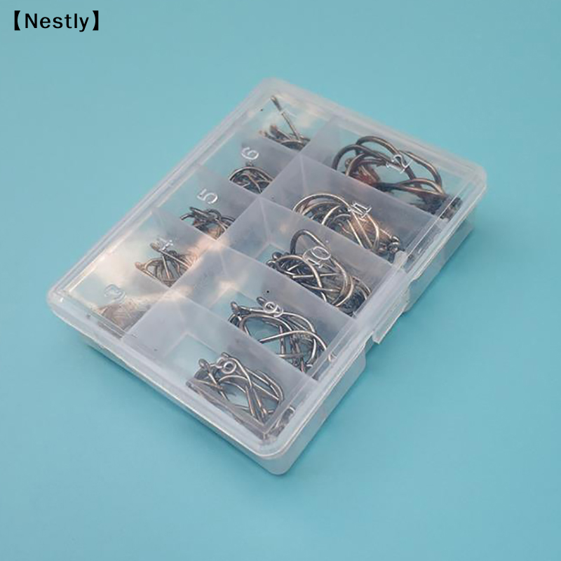 100pcs/box Fishing Hooks Carbo - Fishing Hook Circle avaliação e preço