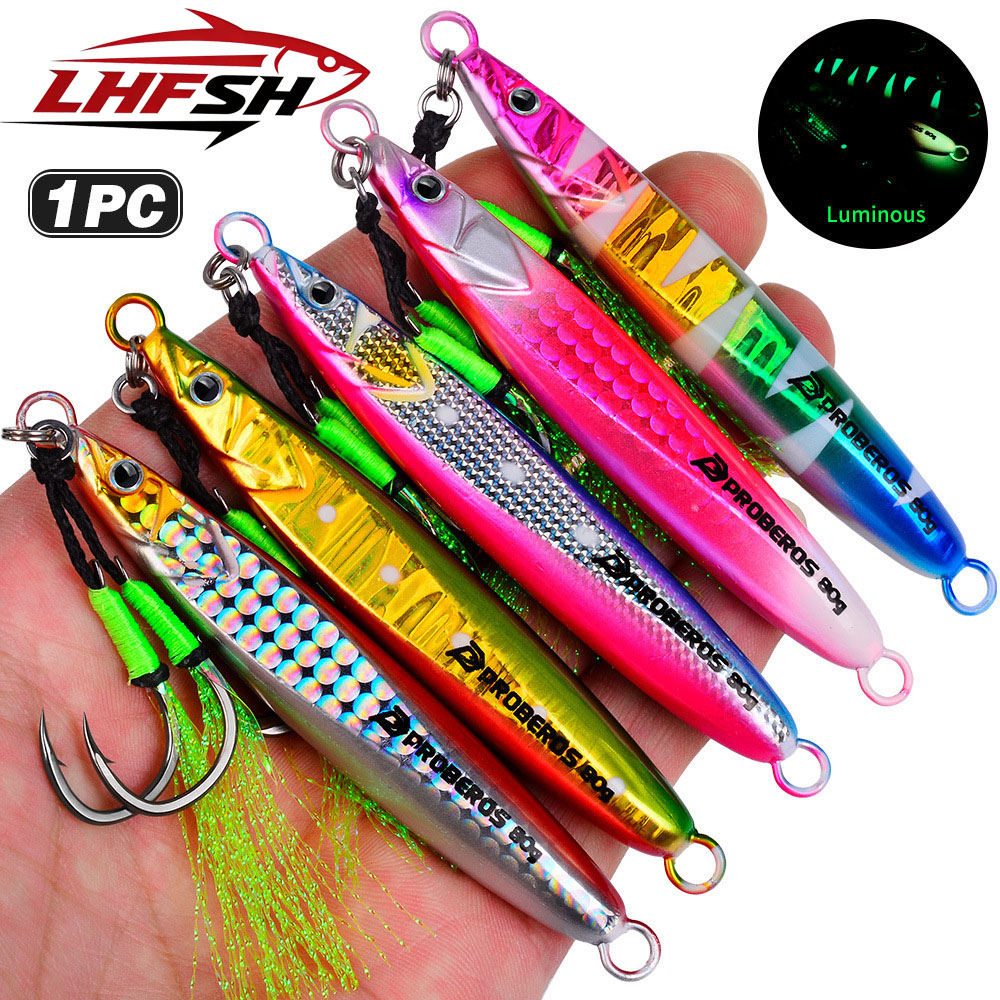 LHFSH Luminous Metal Jig Fishi - Fishing Hook Treble avaliação e preço