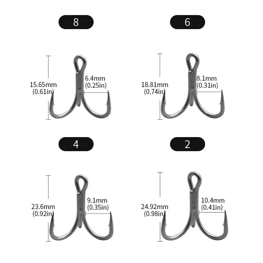 Fishing Treble Hooks High Carb - Fishing Hook Barbless avaliação e preço