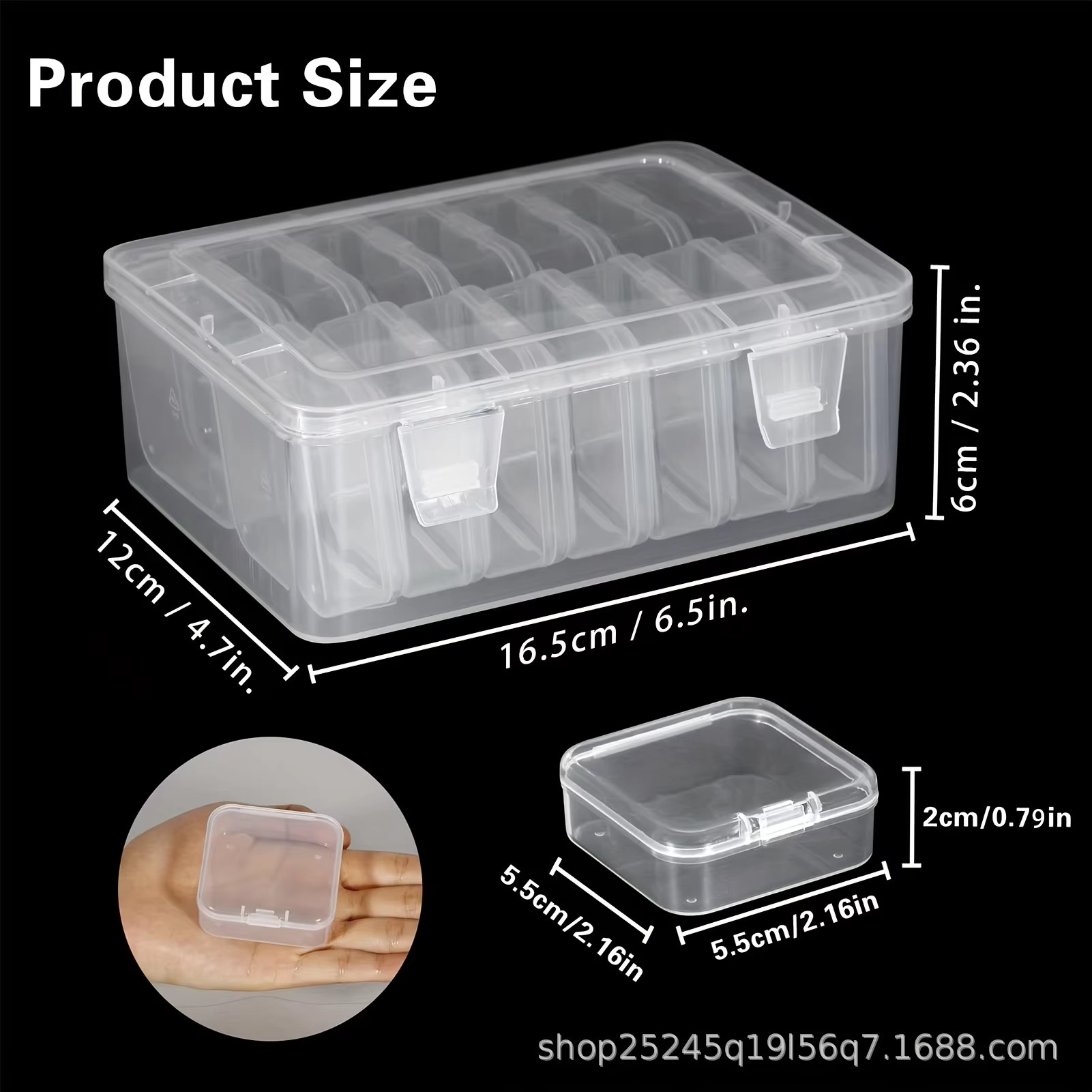 14Pieces  Clear Plastic Storag - Fishing Hook avaliação e preço