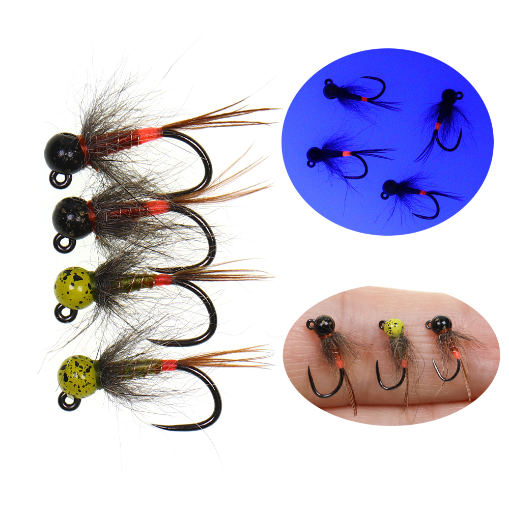 6PCS Jig Tungsten Bead Head Ny - Fishing Hook Barbless avaliação e preço