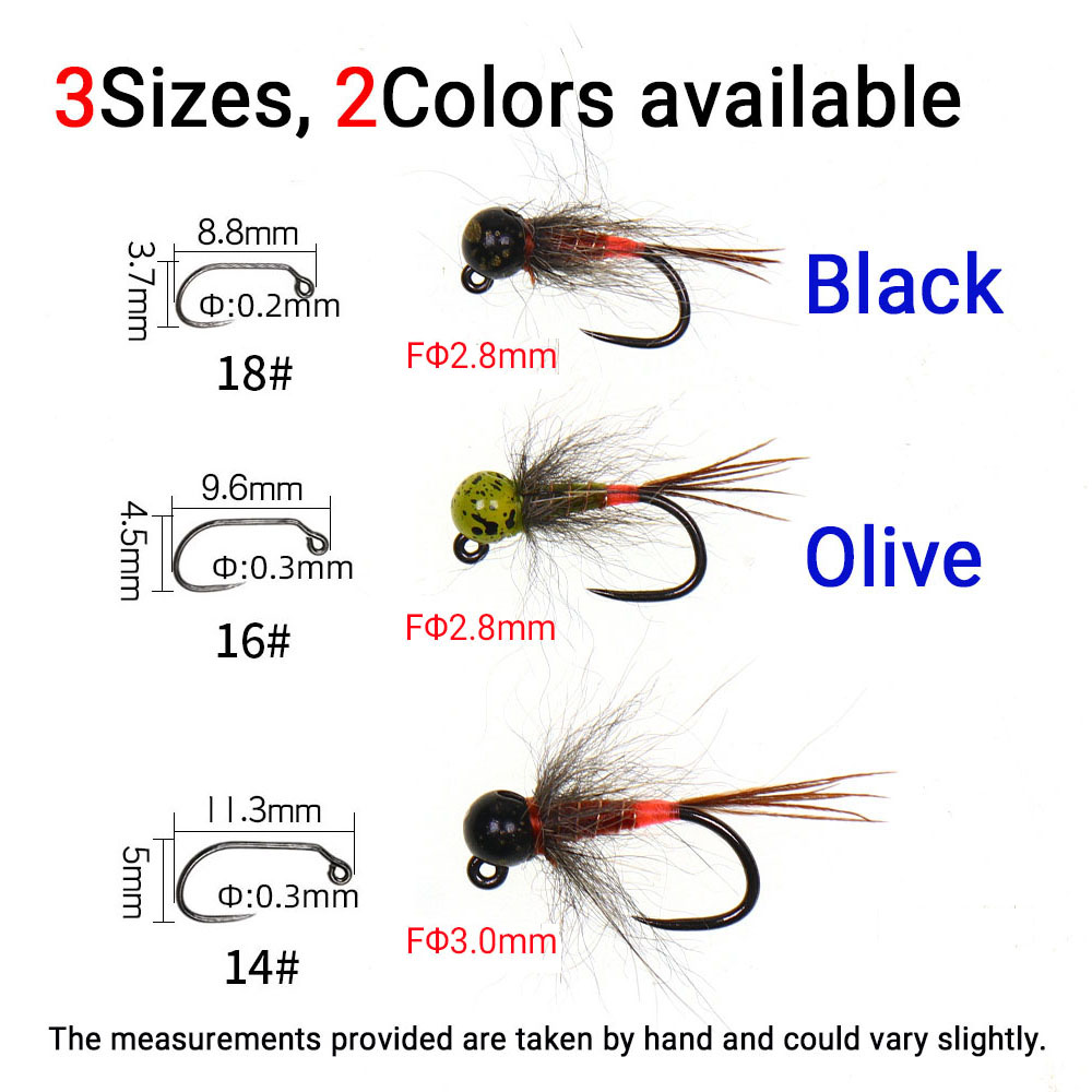 6PCS Jig Tungsten Bead Head Ny - Fishing Hook Barbless avaliação e preço