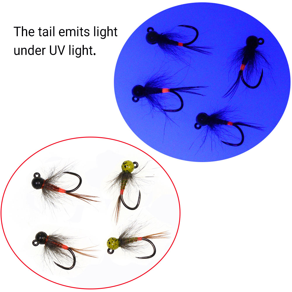 6PCS Jig Tungsten Bead Head Ny - Fishing Hook Barbless avaliação e preço