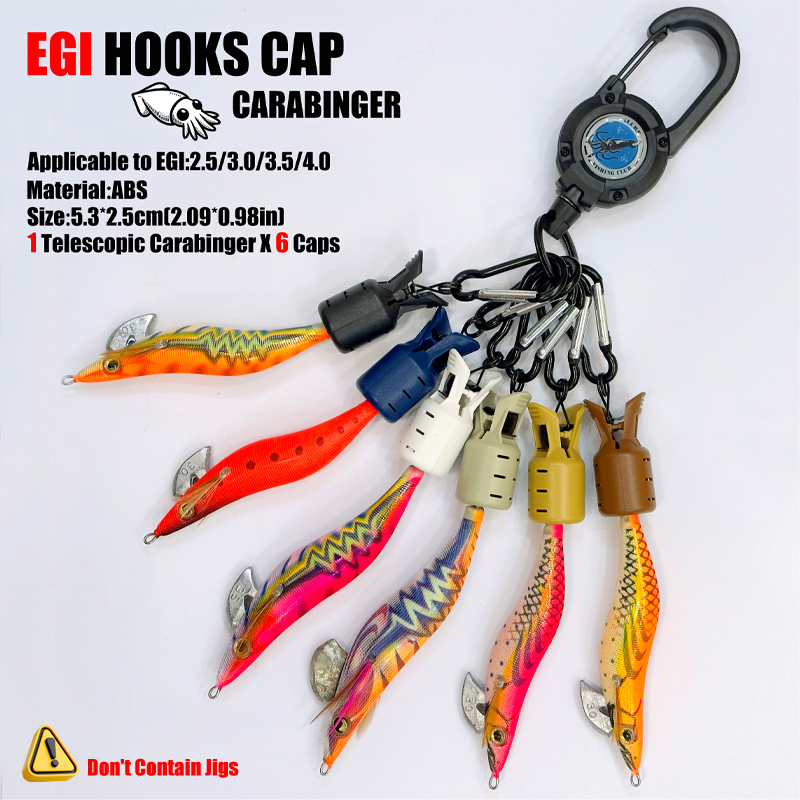 Squid Jig Hook Caps and Carabi - Fishing Hook Jig avaliação e preço