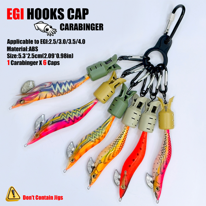 Squid Jig Hook Caps and Carabi - Fishing Hook Jig avaliação e preço