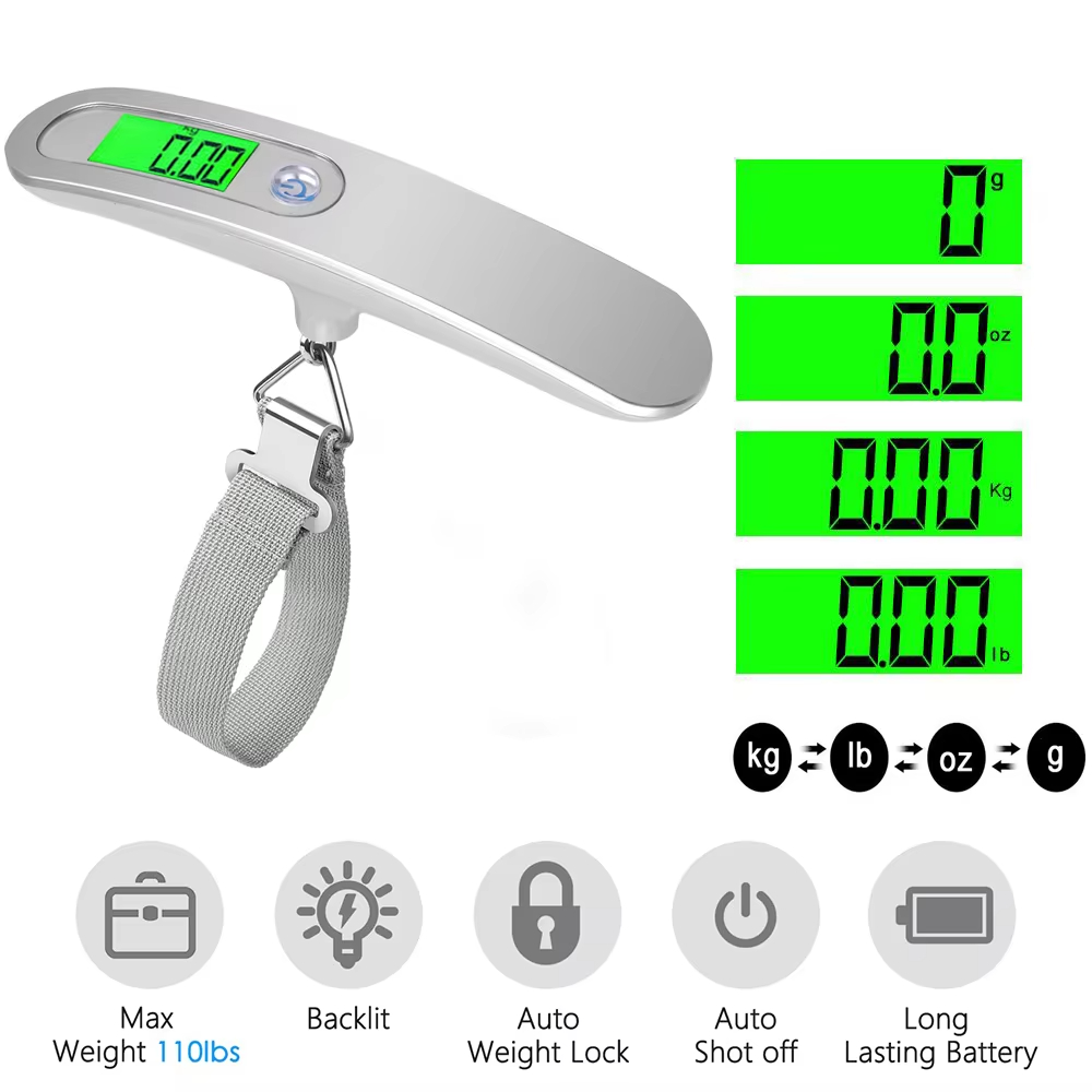 Portable Scale Digital LCD Dis - Fishing Hook Stainless Steel avaliação e preço