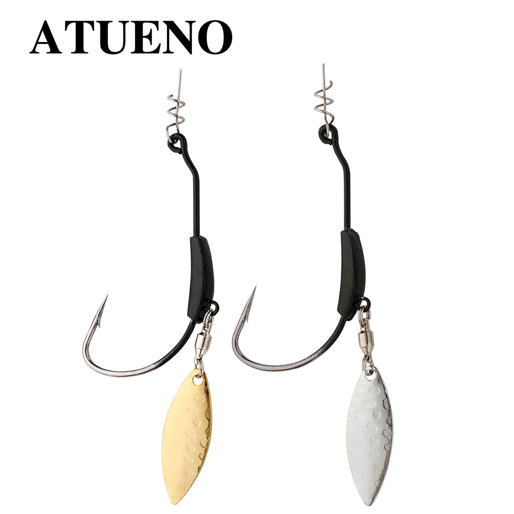 ATUENO 4pcs Offset Fishing Hoo - Fishing Hook Offset avaliação e preço