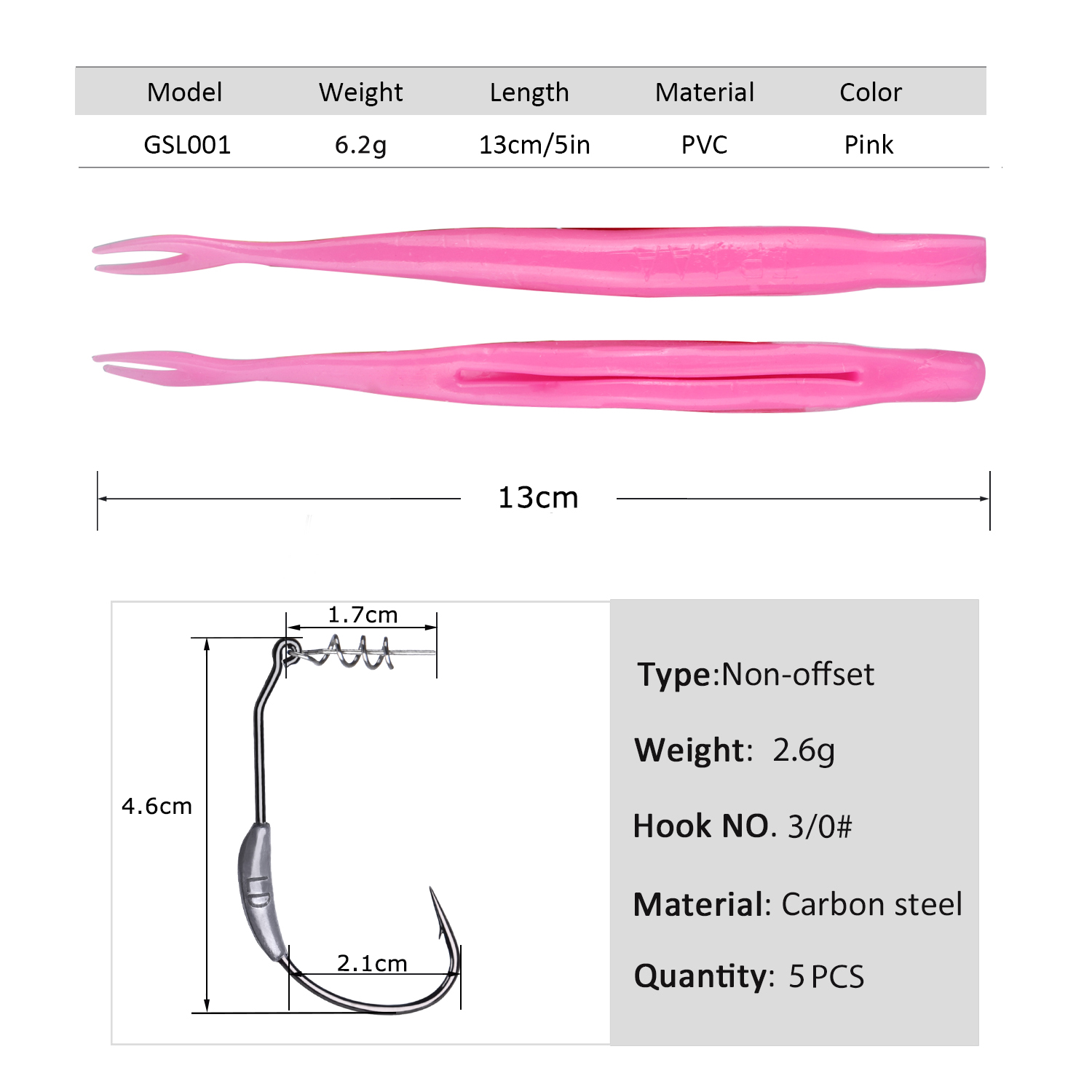 Goture 5pcs Weedless Split Tai - Fishing Hook Weedless avaliação e preço