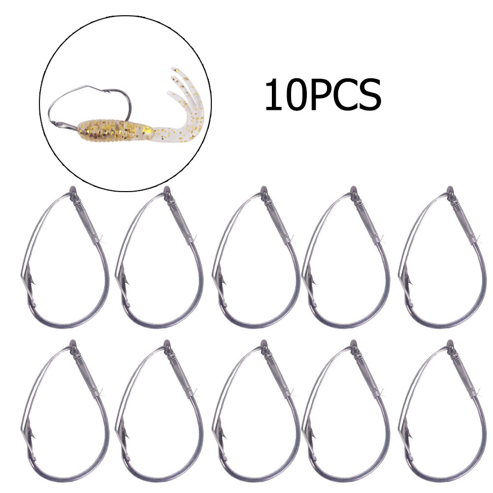 10Pcs/Box High Carbon Steel Wa - Fishing Hook Weedless avaliação e preço