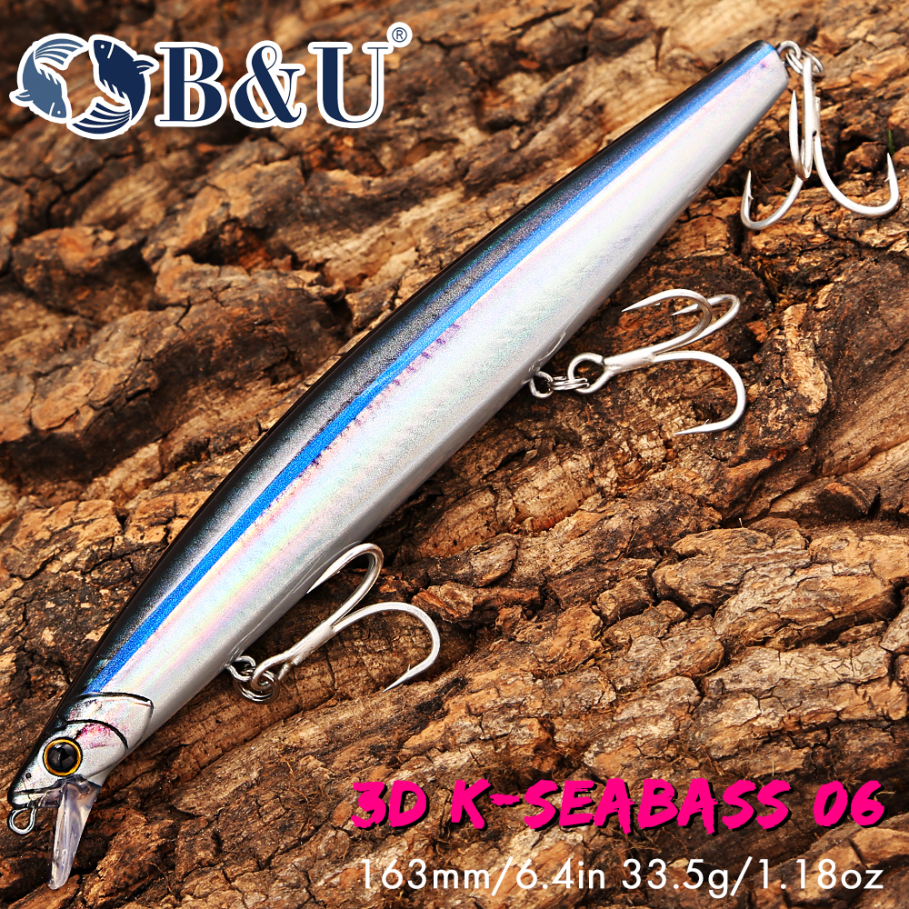 B&U 163mm/33.5g Floating Long  - Fishing Hook Treble avaliação e preço