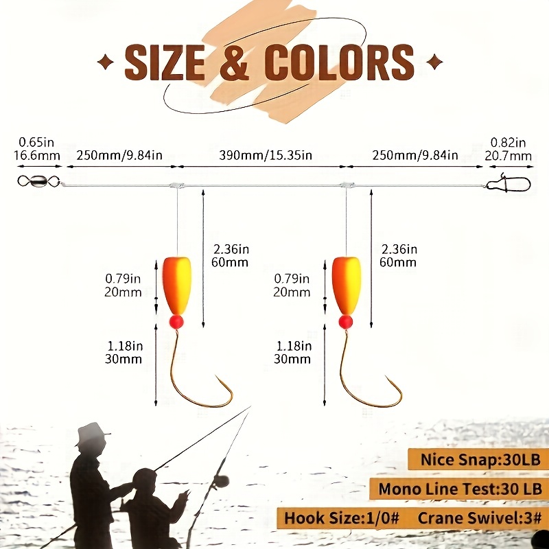 3pcs Pompano Rigs Surf Fishing - Fishing Hook Circle avaliação e preço