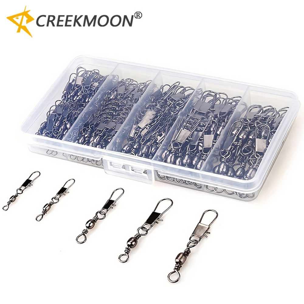 100Pcs/Lot 4#6#8#10#12# Swivel - Fishing Hook Stainless Steel avaliação e preço