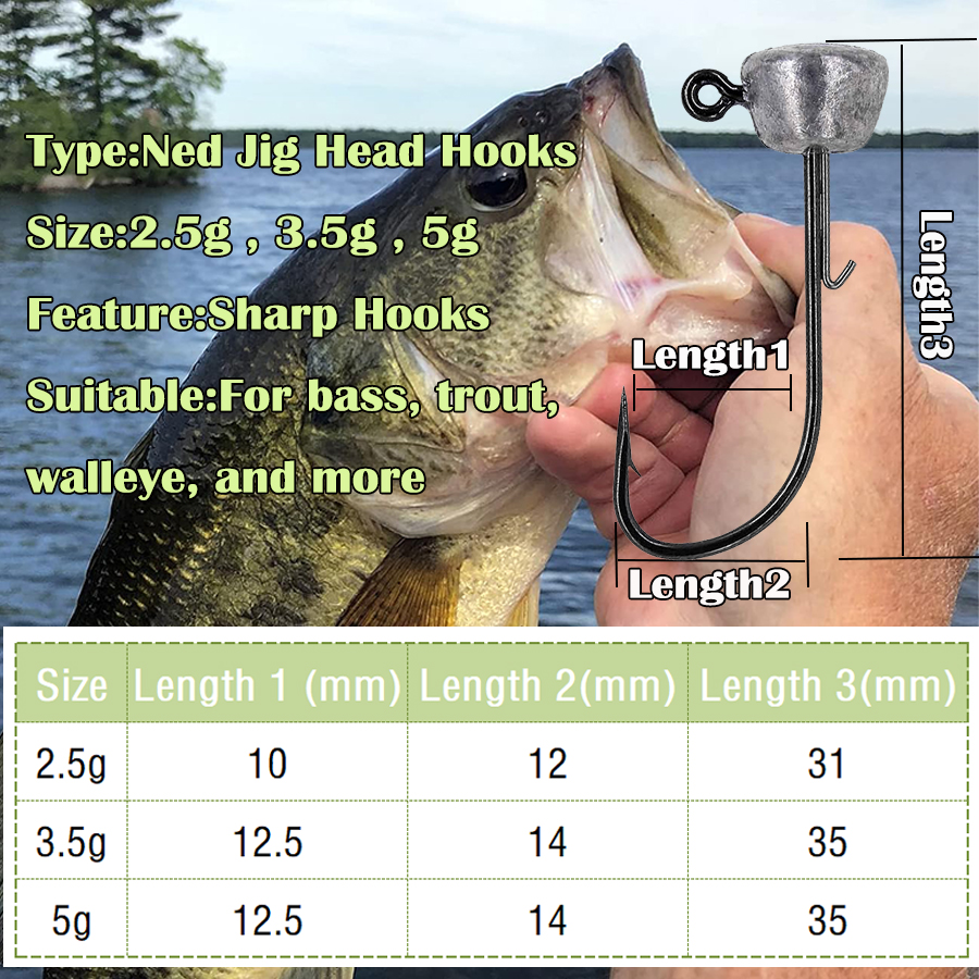 Mushroom Head Fishing Rigs Jig - Fishing Hook Weedless avaliação e preço