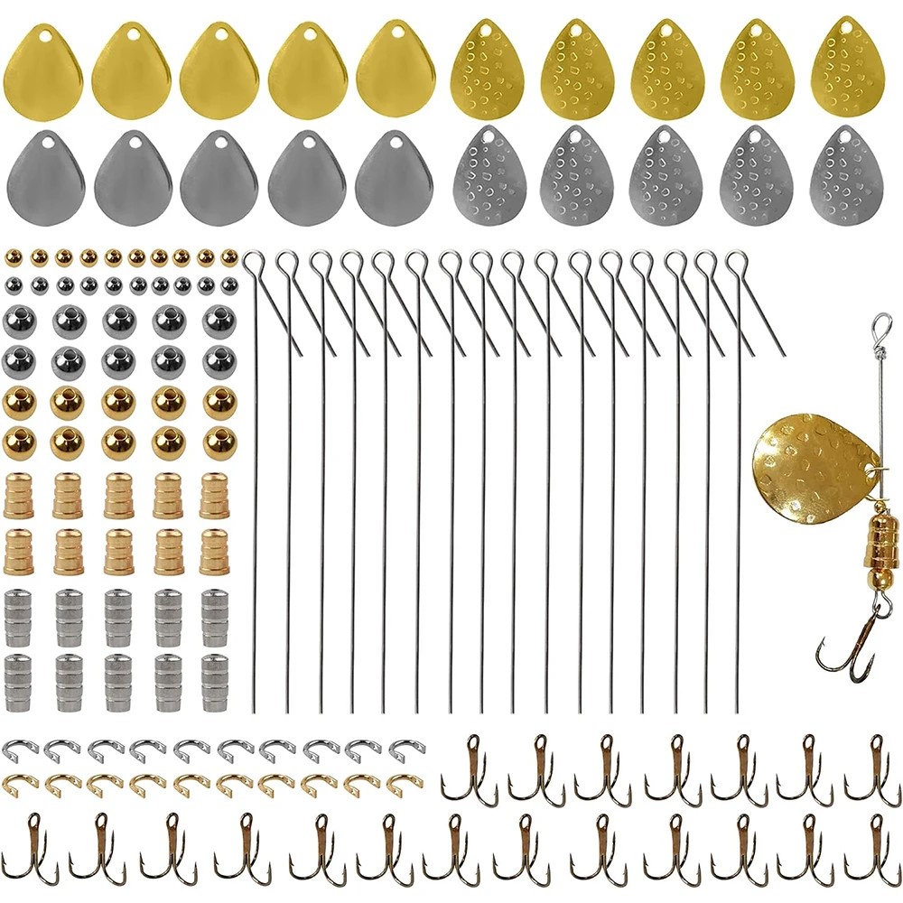 140Pcs Fishing Lures Making Ki - Fishing Hook Treble avaliação e preço