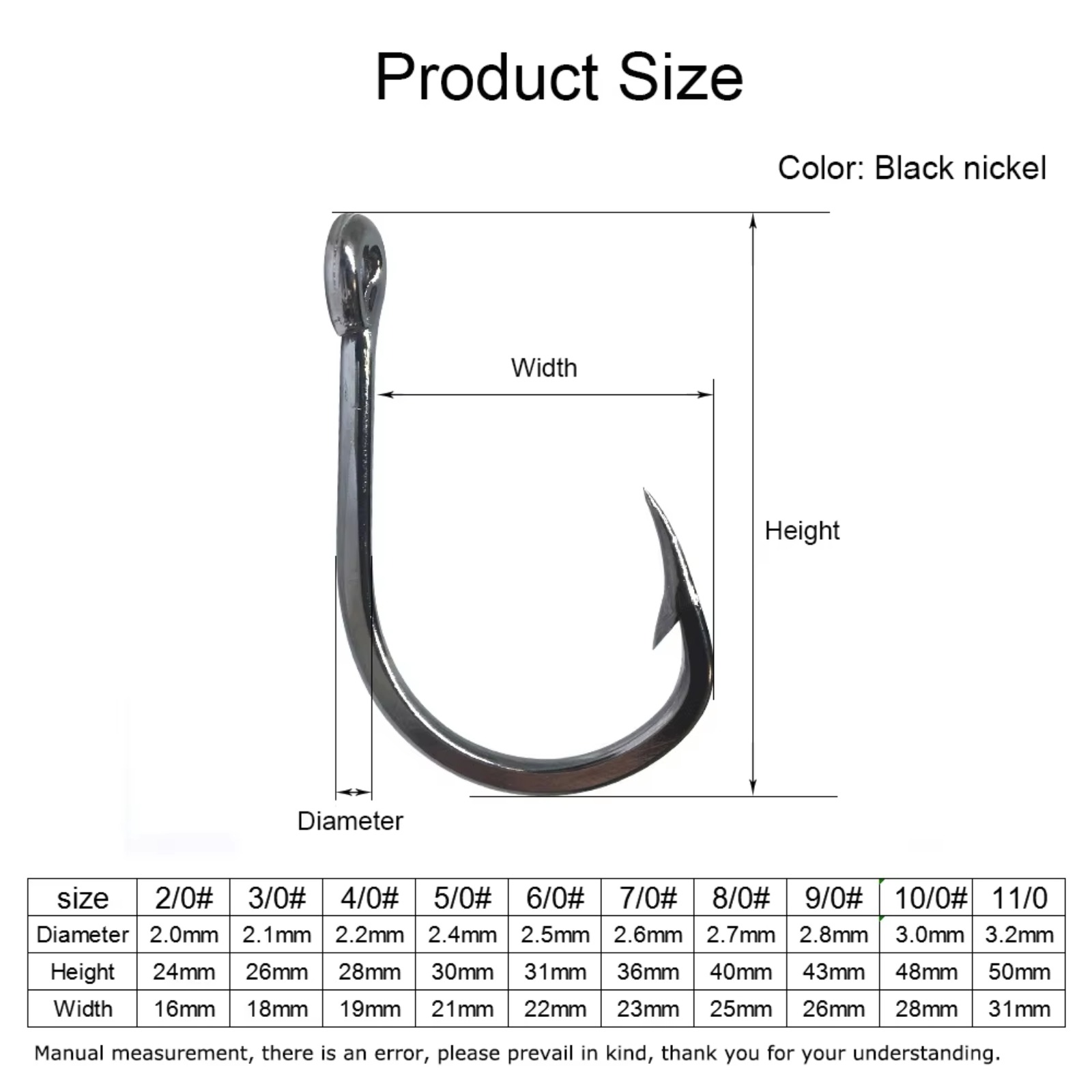 Saltwater Fishing Hooks 2/0-11 - Fishing Hook Circle avaliação e preço
