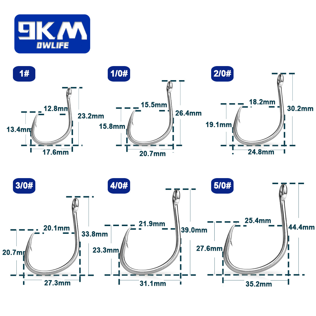 9KM Fishing Hooks Saltwater Li - Fishing Hook Circle avaliação e preço