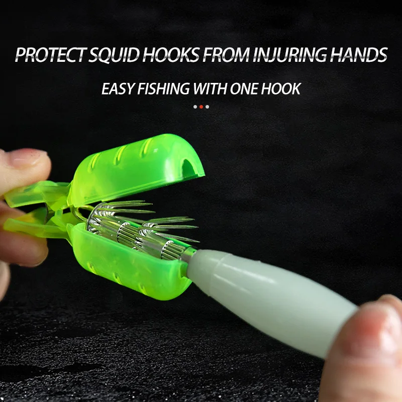 10Pcs/Lot Squid Jig Hook Cover - Fishing Hook Jig avaliação e preço