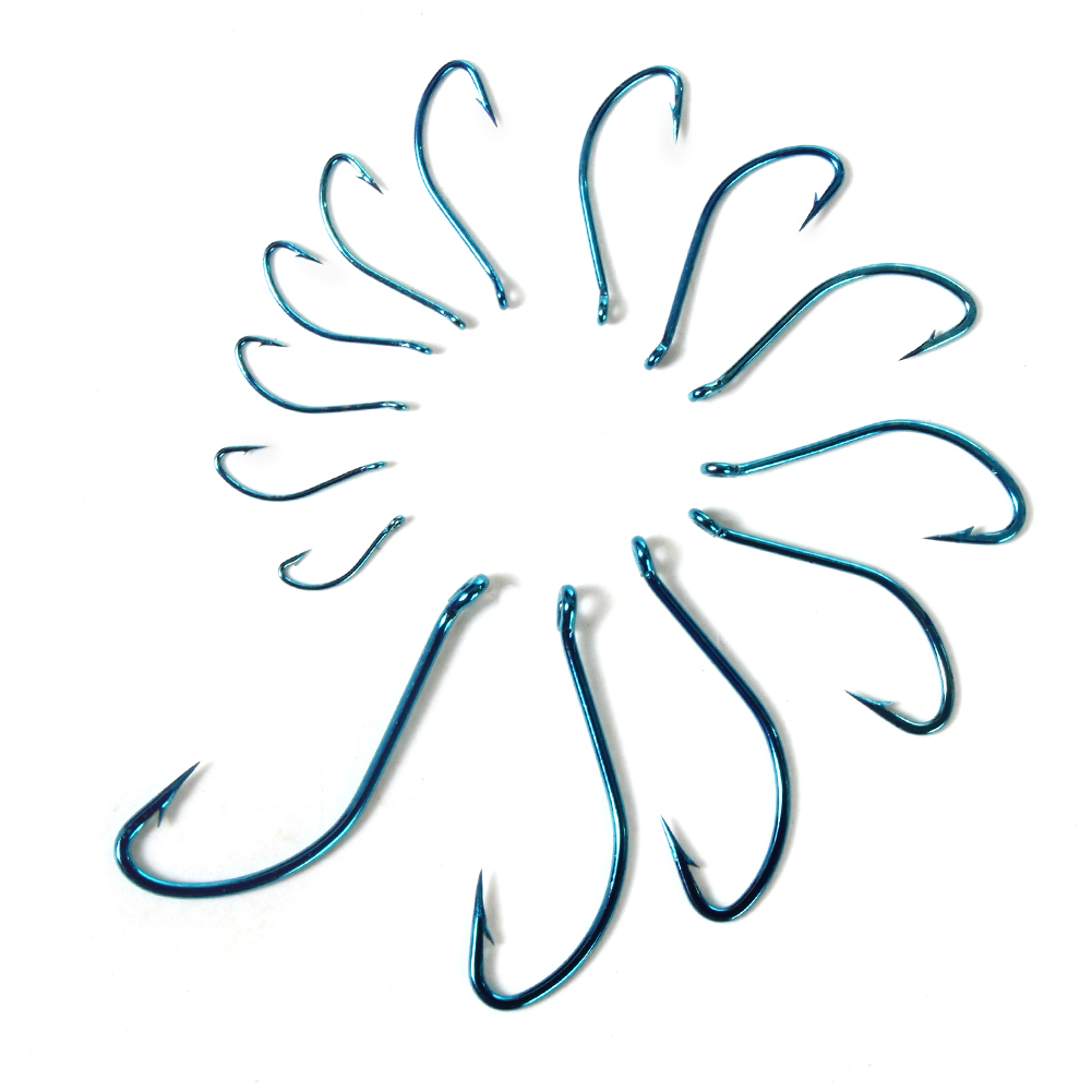 10pcs 2#-15# Blue High Carbon  - Fishing Hook Circle avaliação e preço