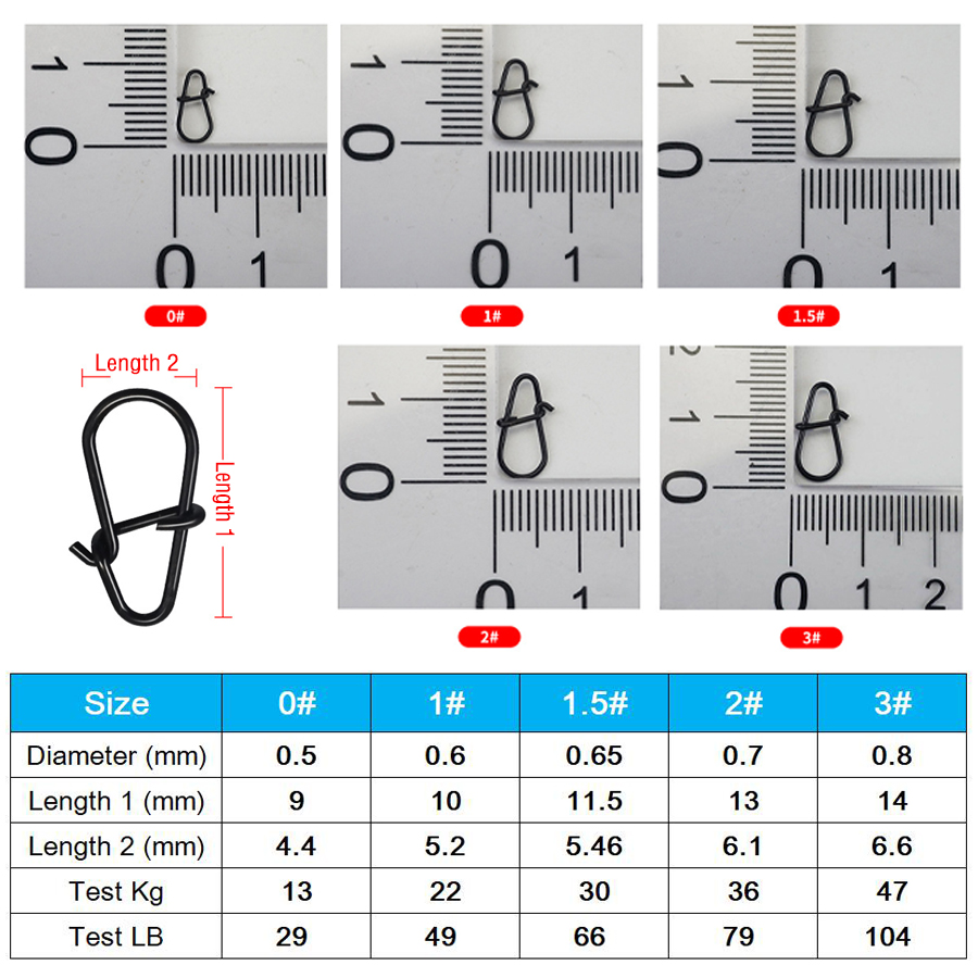 50Pcs Crankbait Snaps Stainles - Fishing Hook Stainless Steel avaliação e preço
