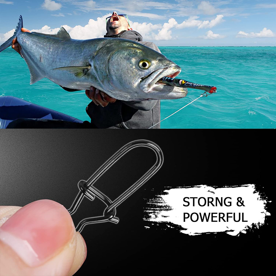 50Pcs Crankbait Snaps Stainles - Fishing Hook Stainless Steel avaliação e preço