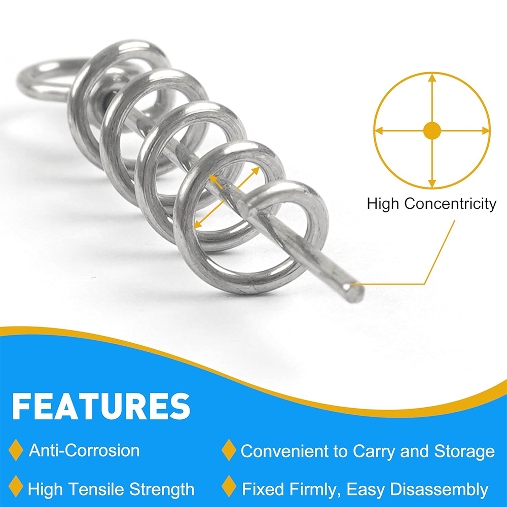 50Pcs Spring Twist Lock Fishin - Fishing Hook Stainless Steel avaliação e preço