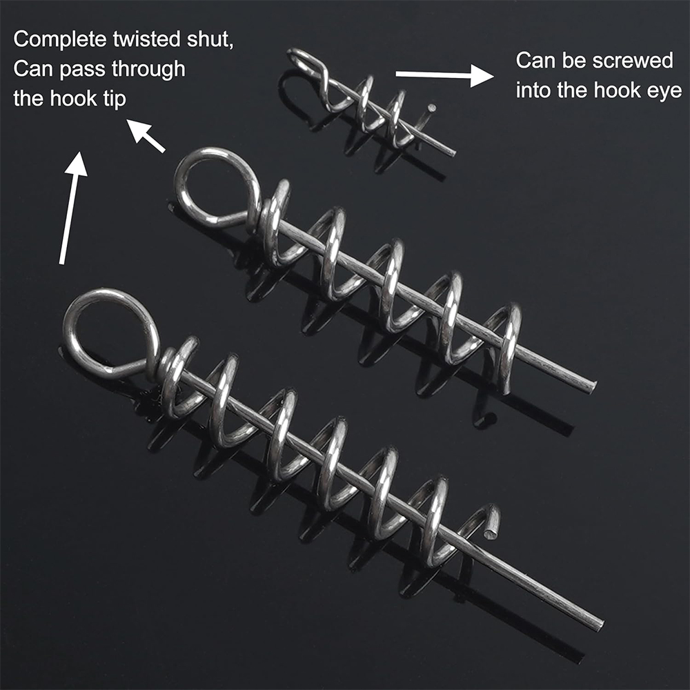 50Pcs Spring Twist Lock Fishin - Fishing Hook Stainless Steel avaliação e preço