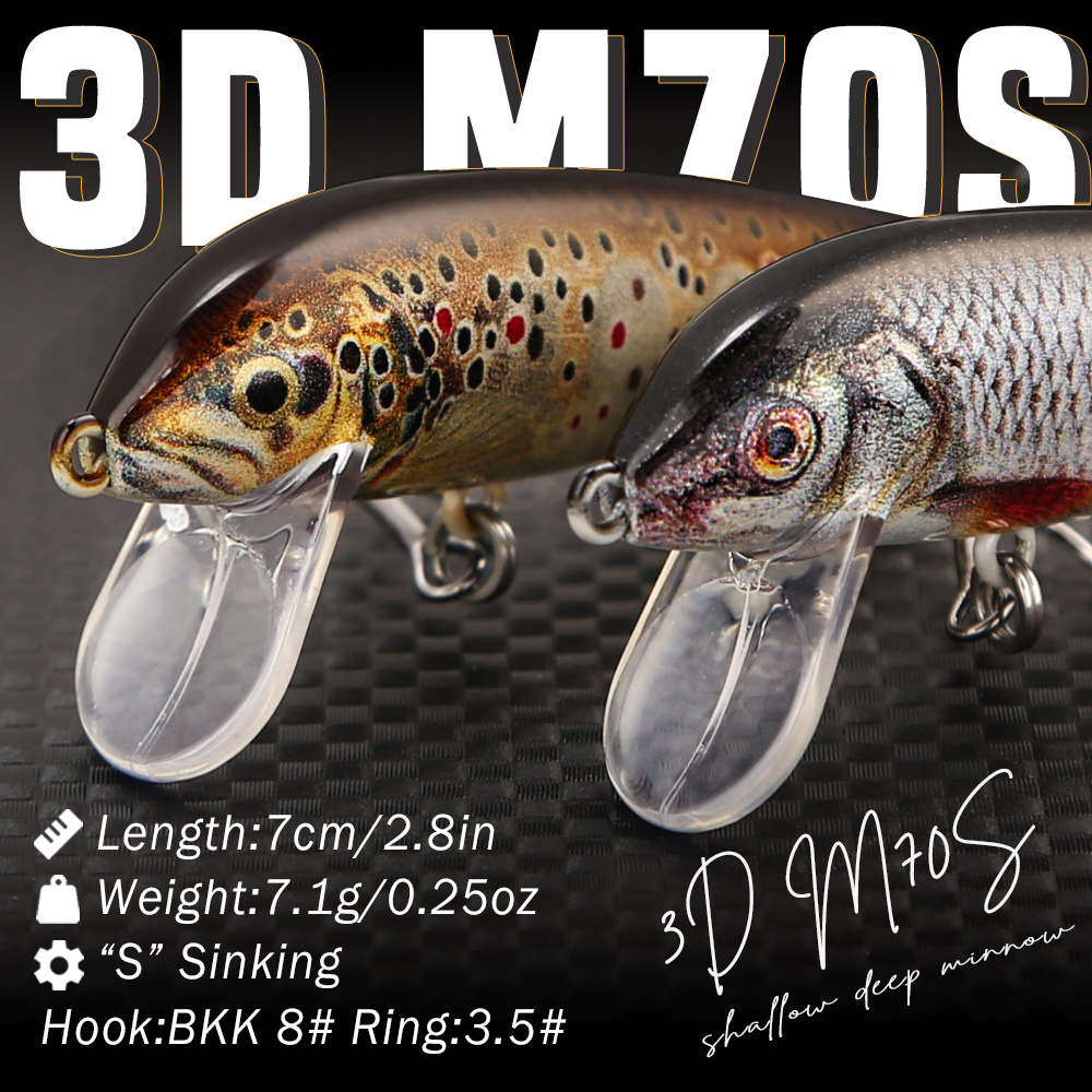 B&U Sinking Minnow Fishing Lur - Fishing Hook Treble avaliação e preço